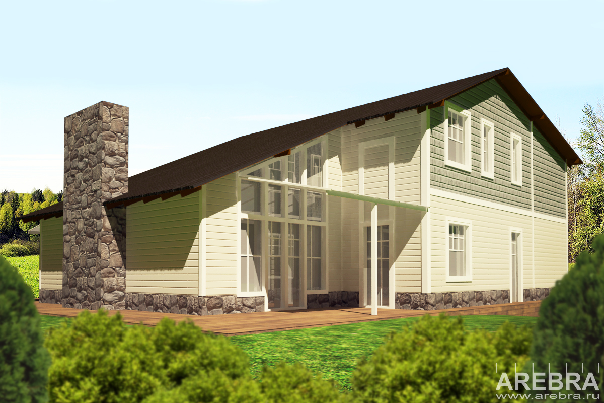 Дизайн проект экстерьеров фасадов загородного дома