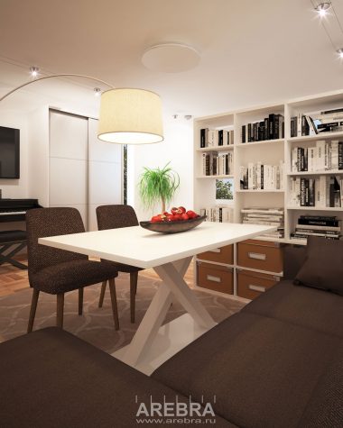 Дизайн проект интерьера части квартиры в г. Гамбург площадью 58м2.