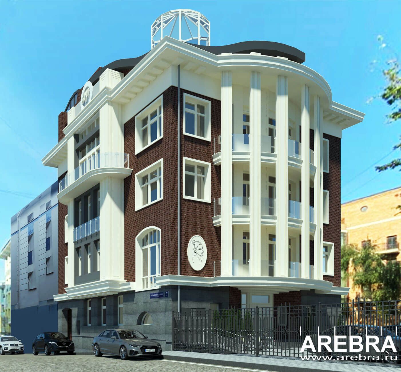 Дизайн проект фасадов здания БЦ в г. Москва, Головин пер.