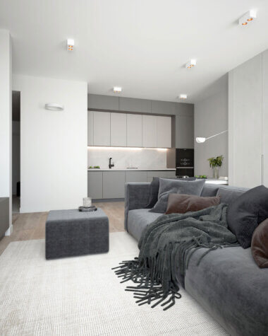 Дизайн проект интерьеров квартиры в ЖК Magnifika Residence (Магнифика Резиденс) общей площадью 65,4м2